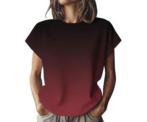 Cocila Camicetta da Donna 2026 Taglie Forti retrò Boho Contadino - Cotone Un Maglione Casual A Maniche Corte Lavorato Maglia con Una Simpatica Stampa di Halloween su Tutta La Superficie Camicie