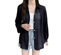 Cocila Camicetta in chiffon da sole firmata Camicia da donna leggera con protezione solare a maniche lunghe Giacca Piumino T Shirt Donna Elegante Abbigliamento Donna Cravatta Nera Donna Prime Deals