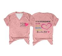 Cocila Camicie Senza Maniche da Donna alla Dietro di Me: Sei Straordinariamente E Ricorda Abbastanza Quella Maglietta Stampata Notte Manica Lunga (Pink, L) Maglia Elegante Camicia Camicetta