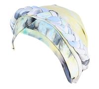 Cocila cap Cancer Head Hat Etnico Chemio Treccia Copricapo Turban Wrap Cappellini da Baseball Pre-Legati Bohémien Cappello Basket (F One Size) Cappello Bianco Donna Uncinetto Sole Bianco Nero