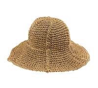 Cocila Cappello da Cowboy Fatto A Mano con di Bordo Arricciato E Protezione Solare Rialzato Papyrus Beach Hat Addobbi Compleanno 44 Gatti (Khaki M) Cappello da Pescatore Donna Prodotti Capelli