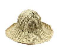 Cocila Cappello da Cowboy Fatto A Mano con di Bordo Arricciato E Protezione Solare Rialzato Papyrus Beach Hat Addobbi Compleanno 44 Gatti (Beige M) Foulard Capelli Donna Bandana Uomo Cotone