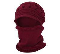 Cocila Cappello da Donna Invernale Caldo Elastico Morbido Lavorato A Maglia Sciarpa Foderato in Pile Cappellini Baseball New (Wine One Size) Sombrero Messicano Sole Cappellino Los Angeles