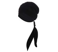 Cocila Cappello da Donna Solido Cancer Chemio Hat Wrap cap Cappellino Antinfortunistico (Black One Size) Cuffia Doccia Donna Cappelli Estivi Pescatore Estivo Set Capelli Bambina Bandana per Uomo