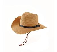 Cocila Cappello da Sole in Naturale Traveling Beach Man Cuffia Tela Piscina (Khaki One Size) Cappello di Paglia Spiaggia Donna Modello Pescatore Paglia Pieghevole A Coda di Cavallo Traspirante