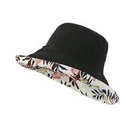 Cocila Cappello da Sole Solido Esterno Donna Elegante Casual Stampato A Fiori Compleanno per Cani (Black One Size) Turbante Asciugacapelli Mare Escursione Uomo con Retina Cuffie USA E Getta