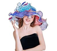 Cocila Cappello Estivo da Donna Doccia Sposa con A Larga Cappelli Sole Spiaggia Berretti Neri (Blue One Size) Cappello Bimba 2 Anni Docker Uomo Copri Orecchie Firmato Invernale di Paglia