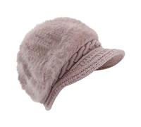 Cocila Cappello Invernale da Donna in Finta Lana Calda Lavorata A Maglia con Visiera Lunga (Light Violet One Size) Berretto Pile Donna Uomo Marca Berretto Antipioggia Turbanti per Capelli