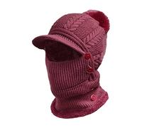 Cocila Cappello Invernale Lavorato A Maglia da Donna Caldo Protezione 'Orecchio Maglione di Lana Capello E (Red One Size) Cappello Bucket Uomo XL Pescatoreuomo Giapponese Elegante Viola