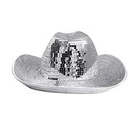 Cocila Cappello New Prom Reflective Fisherman Cowboy Hat Performance da Stringere Naso (Silver One Size) Cuffia Seta Capelli Notte Copricapo Chemioterapia Donna Running Uomo Mare Sport Cuffia