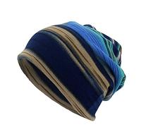 Cocila Cappello Unisex Turbante Donna E Uomo Stampa Collar Chemio Cancer Wrap Head Sciarpa Cappellini da Baseball Visiera (Blue M) Cappello Paglia Donna a Righe Pescatore Sfrangiato Cotone