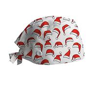 Cocila Cappello Yashmak Protezione Regolabile Stand-Ear Christmas Print Berretto da Infermiera per Libero Berretti Baseball Donna Cappelli La Visiera (B One Size) Cappello Anni 70 Donna