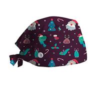 Cocila Cappello Yashmak Protezione Regolabile Stand-Ear Christmas Print Berretto da Infermiera per Libero Berretti Baseball Donna Cappelli La Visiera (D One Size) cappellonpaglia Donna Pescatora