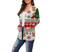 Cocila Cardigan A Maniche Lunghe Casual E Comodo con Stampa Acquerello da Donna Saldi Abbigliamento (Watermelon Red L) Smanicato Bianco Donna Cappotto Fucsia Pesante Giacca Invernale Cappotti