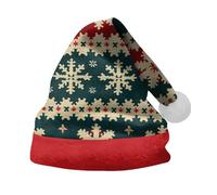Cocila Christmas Hat For Adult Holiday Parties And Costume Events Tree Santa Printing Santa's Cappelli Visiera Piatta (JN S) cappello bianco bambina Cuffia Per Dormire Capelli Ricci Sottocasco