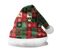 Cocila Christmas Hat For Adult Holiday Parties And Costume Events Tree Santa Printing Santa's Cappelli La (Green M) cappello pescatore cotone Cappello Uomo Estivo Blu Bonnet Per Capelli Ricci