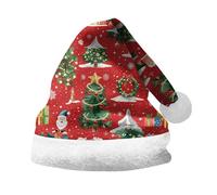 Cocila Christmas Hat For Adult Holiday Parties And Costume Events Tree Santa Printing Santa's Cappellini Frontino (Red S) cappello con visiera donna invernale Berretto La Sportiva Uomo Cappello