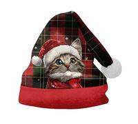 Cocila Christmas Hat For Adult Holiday Parties And Costume Events Tree Santa Printing Santa's Cappelli Visiera Piatta (Wine S) cappello due pon donna Berretta In Pile Uomo Coppola Donna