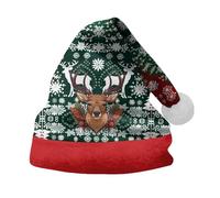 Cocila Christmas Hat For Adult Holiday Parties And Costume Events Tree Santa Printing Santa's Cappellino 5 (Green S) cappello invernale bimba Cappello Uomo Invernale Marca Berretto Pile Donna