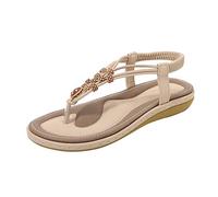 Cocila Ciabatte Donna Mare Elastici Con Cinturino Da Scarpe Perline Sandali Casual Spiaggia BohéMien infradito 38 Infradito Cuoio Spugna Hawaiana Women Sandals Alla Schiava Ciabattine Estive