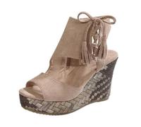 Cocila Donna Sandali Sportivi Da Trekking Piatti Con Suola Estivi Zeppa, Nappe, Tacchi Alti, Bocca Di Pesce, Spessa, Scarpe Plateau Neonato (Khaki, 37) Bassi Eleganti Estive Neri In Blu Zeppe