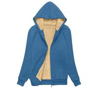 Cocila Felpa Da Donna in Pile Composito Con Cappuccio Manica Lunga Casual e Alla Spalla a Tasca Giubbotti Bambina Invernali 11 Anni (Blue Xl) Piumino Donna Autunnale Marina Militare Giubbotto