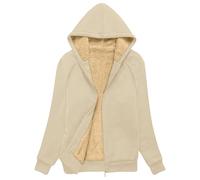 Cocila Felpa Da Donna in Pile Composito Con Cappuccio Manica Lunga Casual e Alla Spalla a Tasca Giubbotti Bambina Invernali 11 Anni (Beige Xxxl) Camicia Donna Fantasia Piumino Camicie Boscaiolo