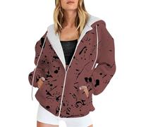 Cocila Felpe Con Cappuccio Da Donna Cerniera Casual a Maniche Lunghe Oversize Leggere Giacca Ragazza Invernale (Pink S) Cappotto Donna Parka Piumino Blauer Cappottino Bianco Giubbino in Ecopelle