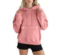 Cocila Felpe con Cappuccio Oversize da Donna, Felpe in Pile, Top Casual e Comodi, Outfit Autunno 2025, Abiti Carini con Felpa Donna Natalizia Ragazza Personalizzata Pink, L