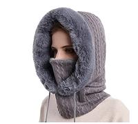 Cocila Freddo Proof cap Caldo Viso Mask Outdoor Bib Inverno Riding Donne Hat Cappuccetto Integrato Headgear Cappelli Cappello Visiera Cotone (Grey One Size) Cappello Cuffia Uomo Uomo con PON