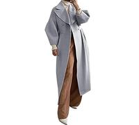 Cocila Giacca da Sci Invernale 2022 Cappotto Lungo Caldo Solido Invernale da Donna Capispalla in Lana con Risvolto Giacca Taglie Forti Cappotto alla Moda da Lavoro Addensato Cappuccio Pile