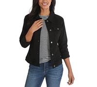 Cocila Giacca Di Jeans Donna, Corta Leggera Giubbotto Denim Tinta Unita Casual Curvy Con Bottoni Jacket Outwear Giubbino Jeans Elasticizzato Con Tasche Autunno Primavera