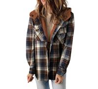 Cocila Giacca Donna Inverno Pile Cappuccio Brown M