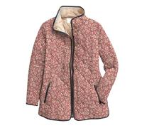 Cocila Giacca Invernale Trapuntata Stampata da Donna Taglie Forti Abbottonata A Maniche Lunghe Imbottita Leggera Cappotto Svasato (Rose Gold XXXXL) Vestito Donna Autunno di Pelle Corta Giubbini