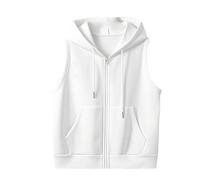 Cocila Gilet Da Donna Cardigan Sottile Senza Maniche Con Cerniera Ampio E Versatile Per Libero Giacche Senza Maniche White L Chiodo Ecopelle Nero Giacca Biker Ecopelle In Felpa