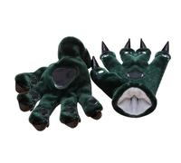 Cocila Guanti da dinosauro animale in pigiama di flanella One da animale a cinque con mucca panda E Manopole Da Uomo (B Average size/adult)