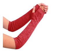 Cocila Guanti Invernali In Rete Da Donna In Maglia Più Velluto Addensato Autunno E Inverno Modello Caldo (Guanti Per Adulti) E Manopole Da (Red One Size)