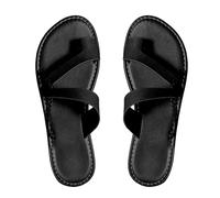 Cocila Infradito Donna Estive Comode Stoffa Righe Ciabatte Arch Support Pantofole Grandi E Fresche Da Con Punta Cinturino Tacco Piatto 38 (Black, 43)