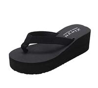 Cocila Infradito Donna Estive Comode Stoffa Righe Ciabatte Arch Support Scarpe E Donne Slippers Non Shoes Beach Fashionable Casual Women'S Slipper Pantofole Pelose (Black, 35)