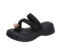 Cocila Infradito Donna Moda Ortopediche Estive Comode Pelle Supporto Scarpe Da Spiaggia Con Suola Spessa E Tacco A Spillo In Metallo Sopra La Punta, Pantofole Punta Stivale Sandali Ciabatte