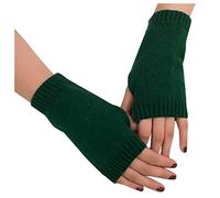 Cocila Inverno Gloves Fingerless Braccio a maglia Mitten Girl Mantenere le donne Morbido caldo Guanti E Manopole Da Donna (Army Green One Size) guanti in pelle invernali Invernali Uomo Calcio