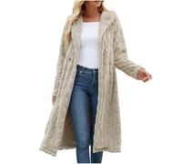 Cocila Knit Long Sweaters For Women Lightweight Open Front Oversized Knee Length Coats Cappotti Invernali (White Xxxxxl) Abbigliamento Running Donna Invernale Piumini Donna Bianco Giubbotto