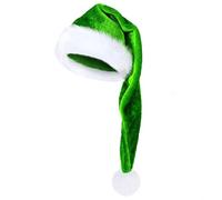 Cocila Long Santa Hats Xmas Velvet Christmas For Adults Keep Warm Winter Costume Set Trombette Capodanno (Green One Size) cappello con visiera donna invernale Cappello Nero Visiera Piatta Donna