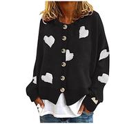 Cocila Maglia da Donna A Maniche Lunghe Costine con Scollo O Casual Calda 100G Piumino (Black L) Smanicato Donna Imbottito Giacca Scacchi Pelle Imbottita Cappottino Invernale Elegante Cappotti