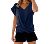 Cocila Maglie Estive Donna in Saldo Camicie Donna Collo Coreana Divise Lavoro Camicia Sala con Lacci A Fiori Magliette 100 Cotone Bianche di T Shirts Giallo Fluo T Shirts Sportive Maglie Colorate