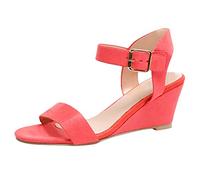 Cocila Mid Wedge Espadrillas Zeppadonna Heel Fashion Ladies Strap Shoes Solid Sandals Buckle Roman Women'S Sandali Borse Mare Grandi (Watermelon Red, 42) Da Spiaggia Donna Confort Estive Con
