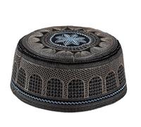 Cocila Muslim Cotton Embroidered Flat Hat for Men Cappellini Baseball New (Black S) Cappello Donna Antipioggia Cappello Uomo Invernale Senza Risvolto Basco Francese Donna per Dormire Foderato in