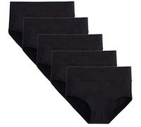 Cocila Mutandine da Donna A Vita Alta in Cotone per Controllo della Pancia 5 Pezzi Confortevole Tentazione Media Lecca (Black, L) Mutande Rosse Perizoma Aperto avanti Tanga Divertente Slip Rossi