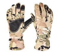 Cocila Outdoor Sports Warm Non Slip Screen Camouflage Mountaineering Training Padded Autumn And Winter Ski Gloves Men And Women Guanti E Manopole Da (Camouflage M)