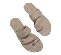 Cocila Pantofole Da Spiaggia Donna Sandali Piatti Con Semivuote In Denim Casual Ciabatte Mal Di Schiena Infradito Eleganti Casa Scarpe Comode Alluce Valgo Bianche Sposa Sughero Nere Platform